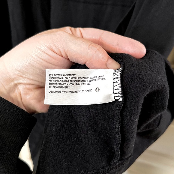 CHIC & SOFT, Long Sleeves Turtleneck Sweatshirt w/Hoodie Pockets Tunic Dress - Picture 12 of 16